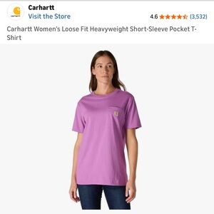 Carhartt Women’s Loose Fit Heavyweight Short-Sleeve Pocket T-Shirt XS NWT
